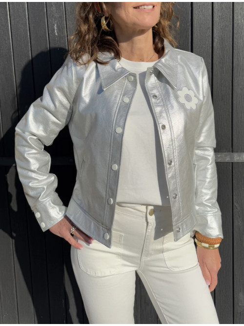 Blouson vinyl esprit seventies