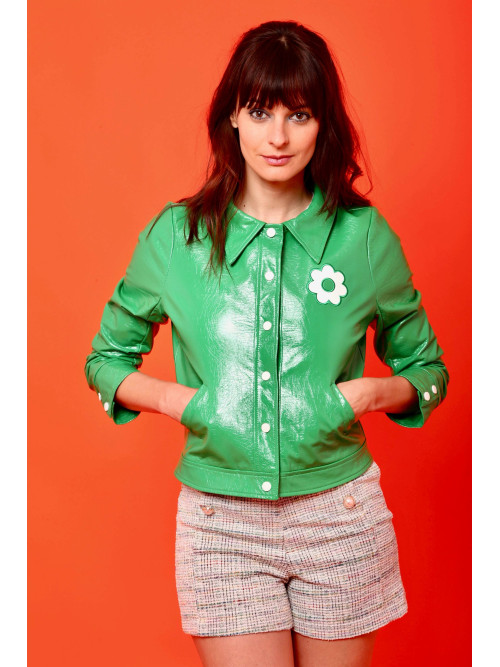 Blouson vinyl esprit seventies