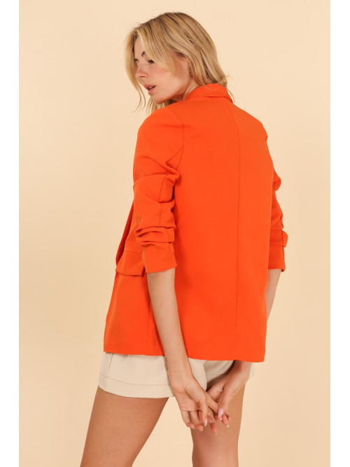 Veste tailleur manches longues remontées
