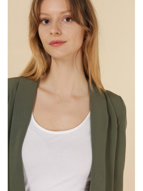 Veste tailleur manches longues remontées