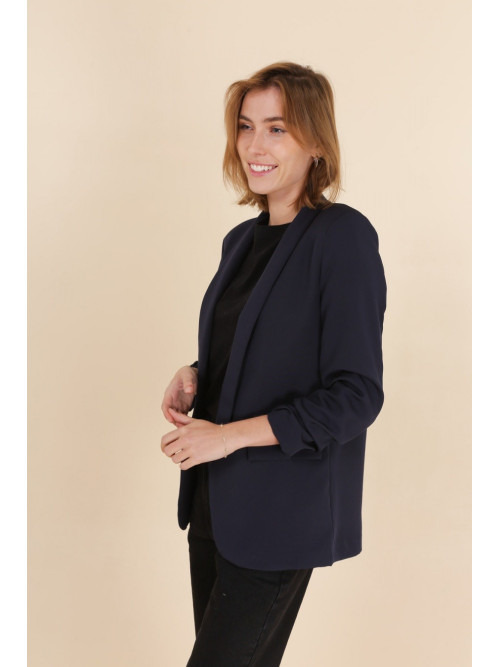 Veste tailleur manches longues remontées
