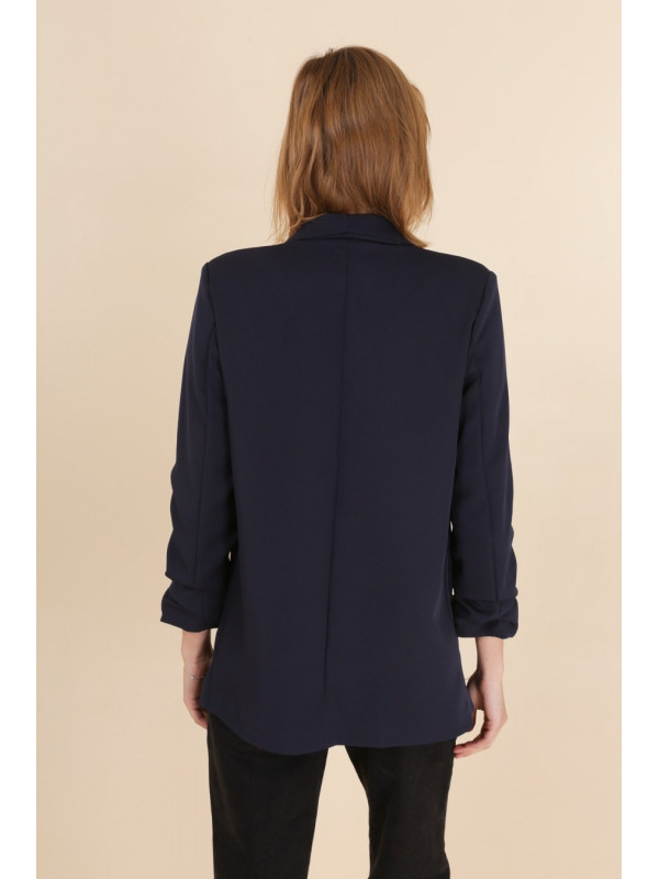 Veste tailleur manches longues remontées