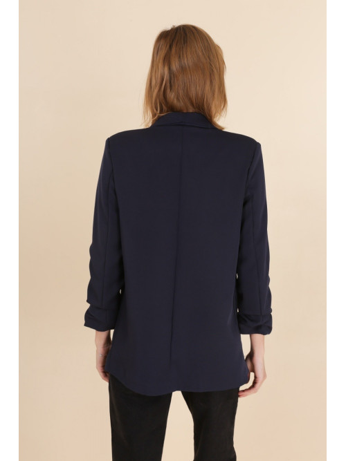 Veste tailleur manches longues remontées