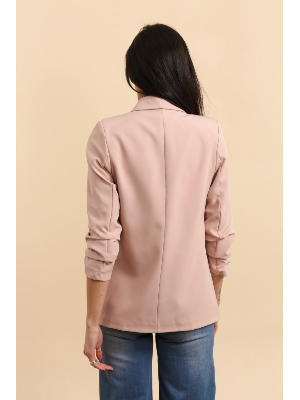 Veste tailleur manches longues remontées