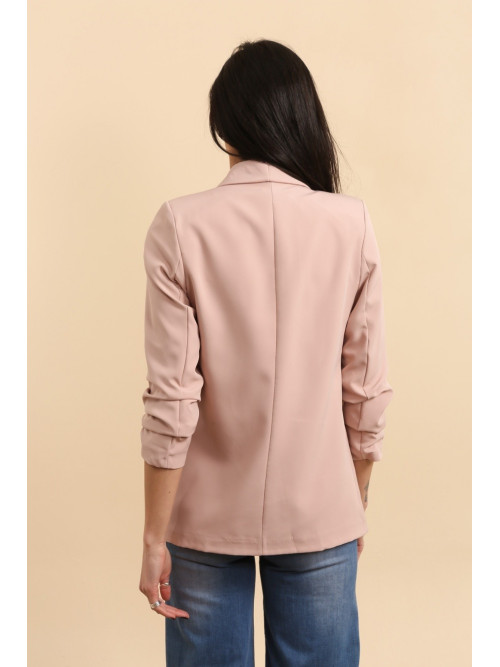 Veste tailleur manches longues remontées
