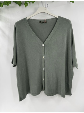 Gilet fin col V manches...