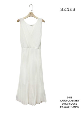 Robe longue plissée...