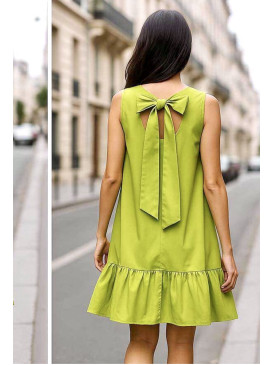 Robe courte en popeline de...
