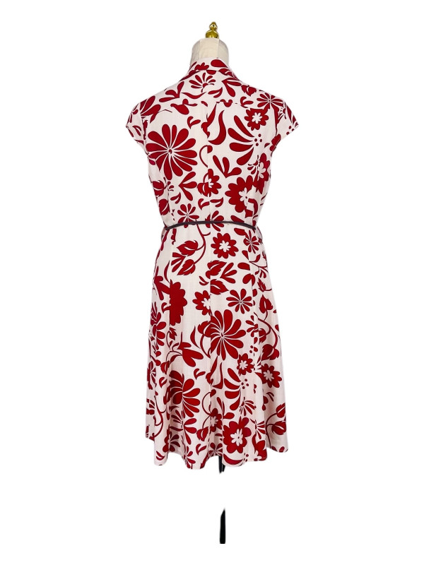 Robe chemisier imprimée boutonnée courte