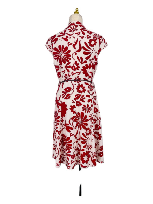 Robe chemisier imprimée boutonnée courte