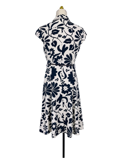 Robe chemisier imprimée boutonnée courte
