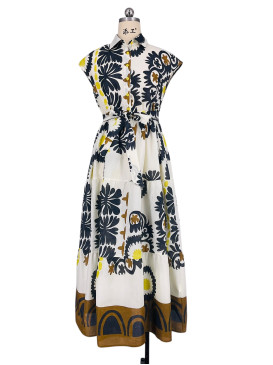 Robe chemisier longue à...