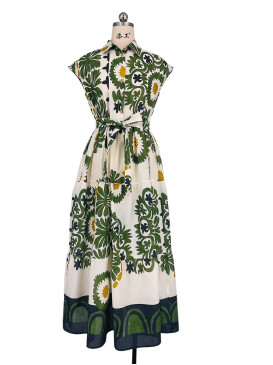 Robe chemisier longue à...