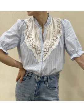 Chemise bohème rayée...