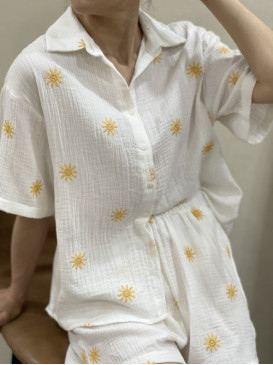 Chemise en gaze de coton...