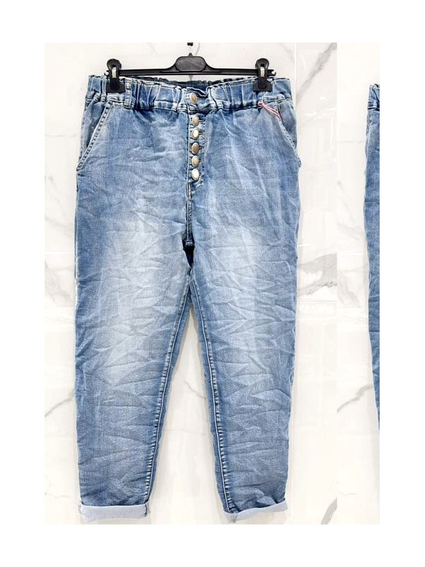 Jean XL slim souple et léger avec ceinture Mina Rosa