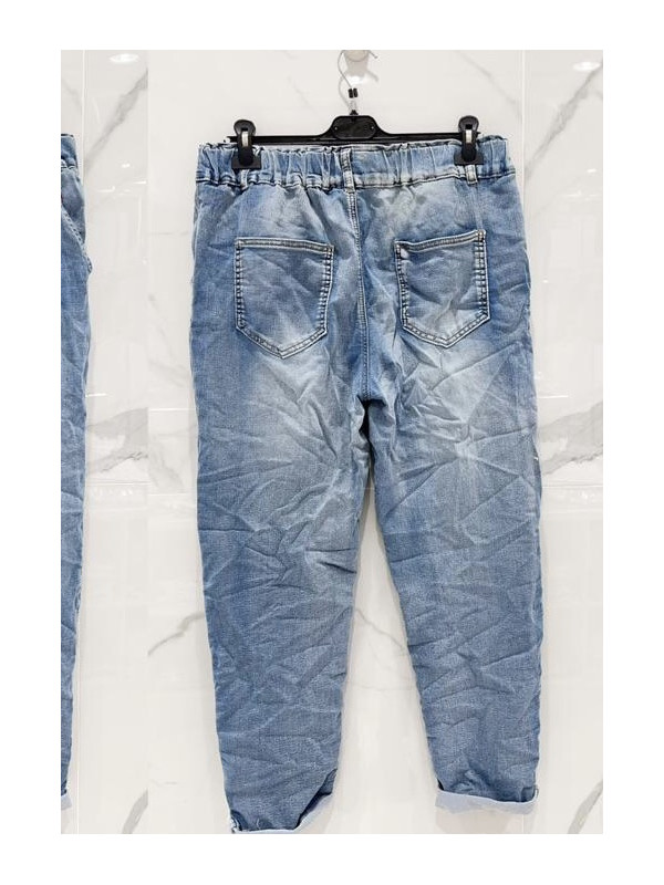 Jean XL slim souple et léger avec ceinture Mina Rosa