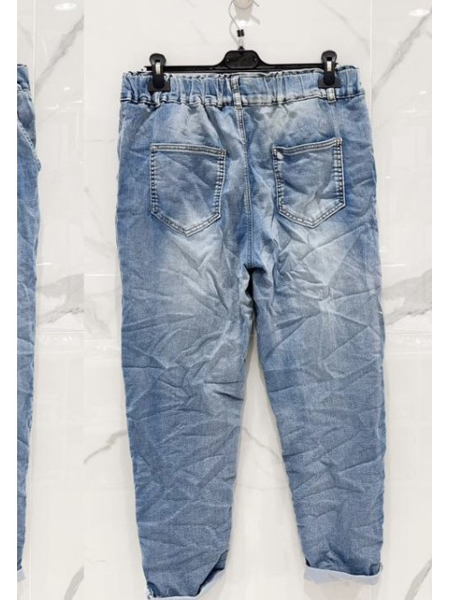 Jean XL slim souple et léger avec ceinture Mina Rosa