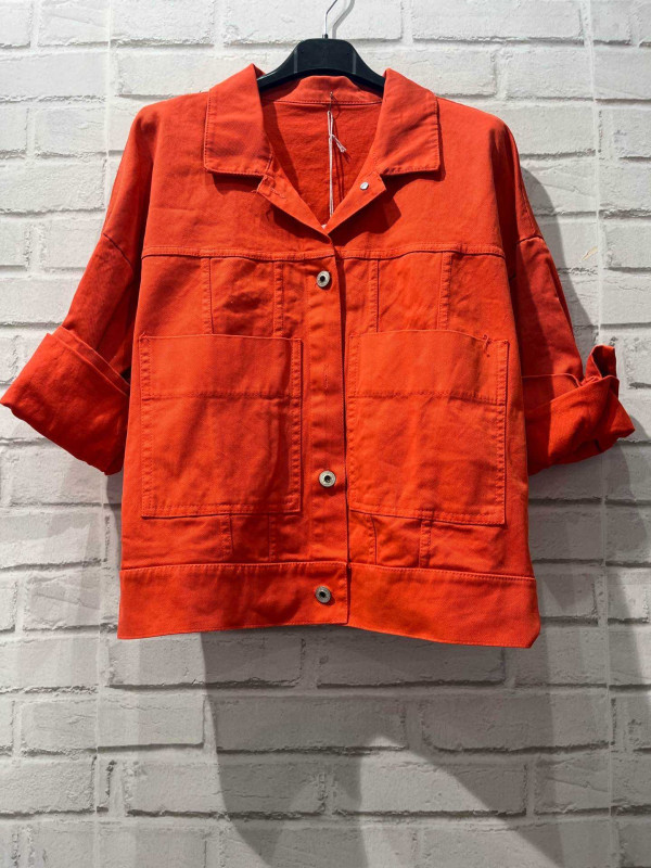 Veste courte en toile de coton