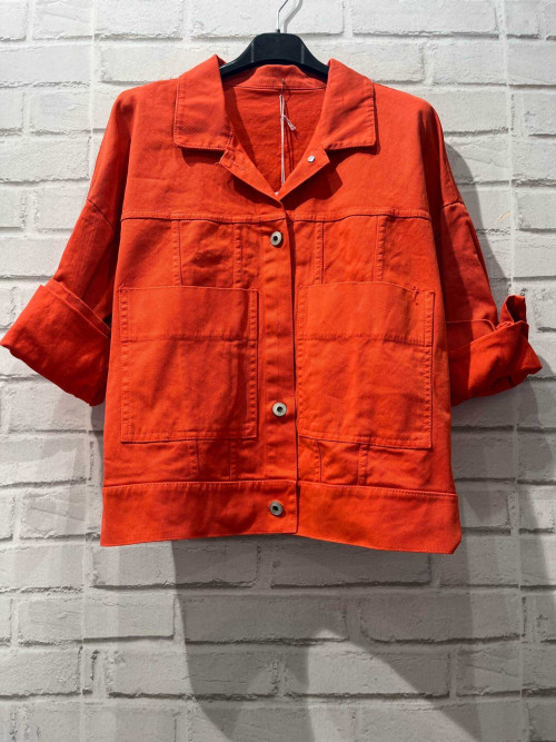 Veste courte en toile de coton