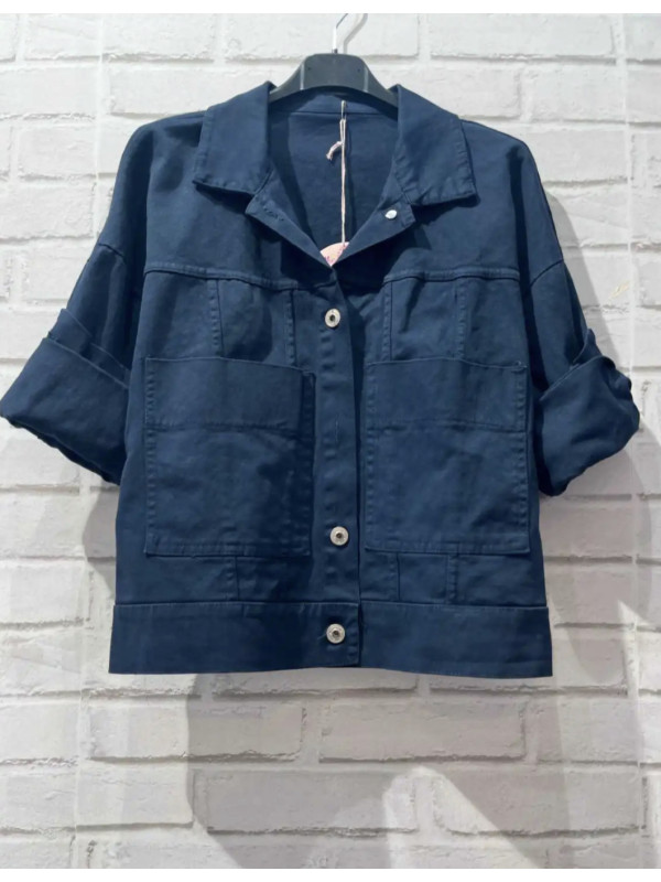 Veste courte en toile de coton