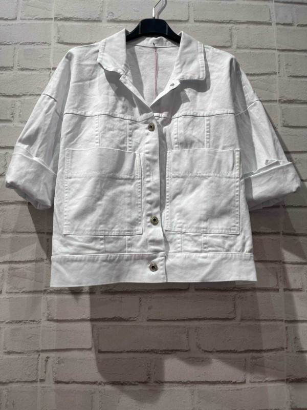 Veste courte en toile de coton