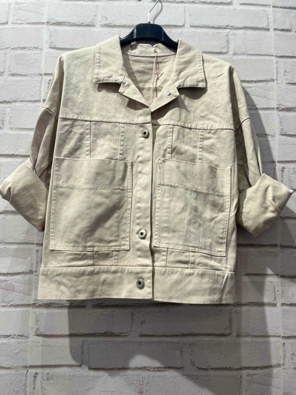 Veste courte en toile de coton
