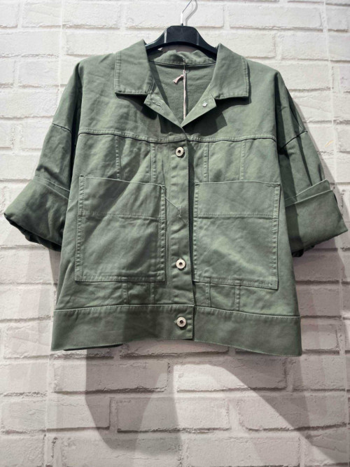 Veste courte en toile de coton