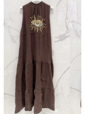 Robe longue en gaze de...