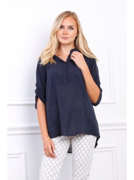 Chemise effet lin col...
