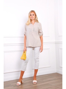 Chemise effet lin col...