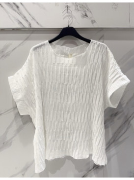 Top oversized gaufré col...