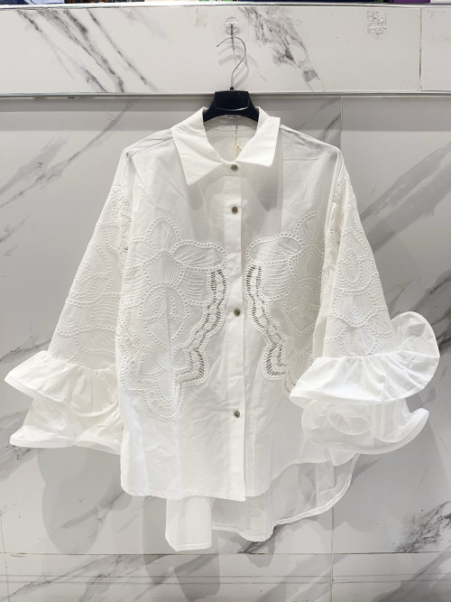 Chemise tunique oversized broderie anglaise Miss Carla