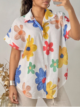 Chemise longue imprimé...
