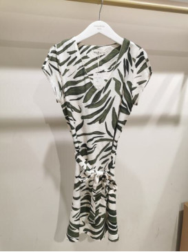 Robe courte imprimée et...