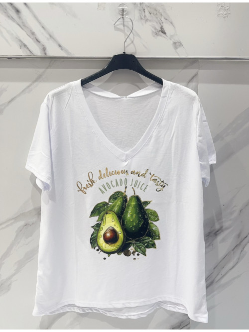 T-shirt avocat col V