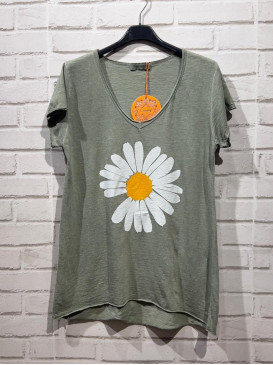 T-shirt imprimé marguerite...