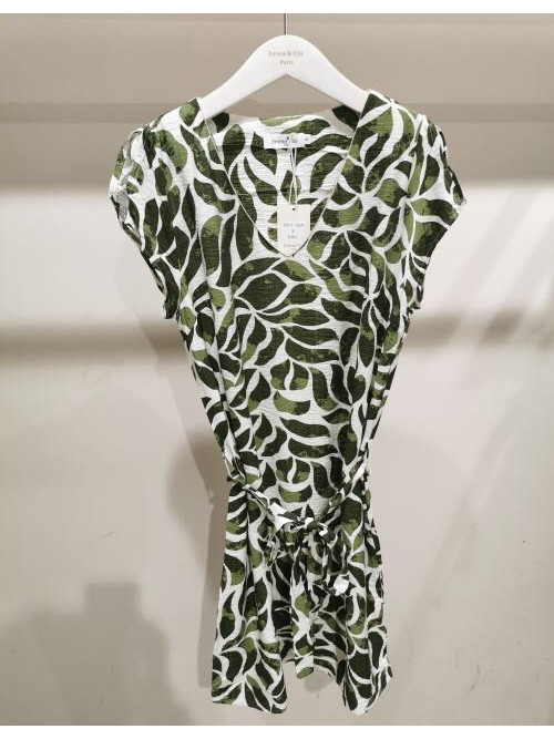 ROBE COURTE IMPRIMEE COL V RAMAGE