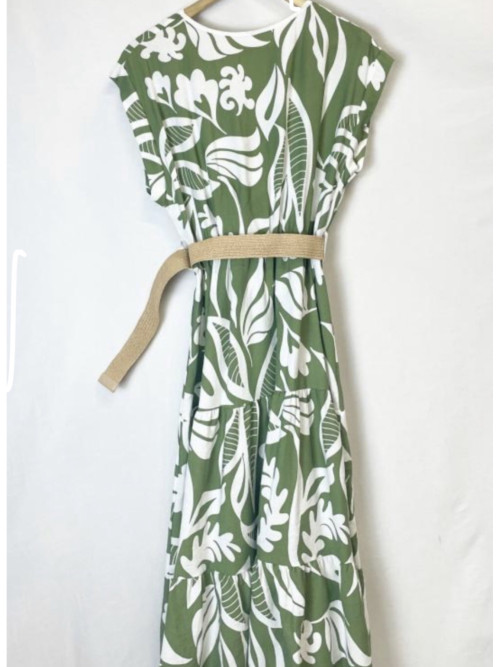Robe décolleté cache-cœur longueur midi