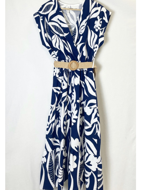 Robe décolleté cache-cœur longueur midi