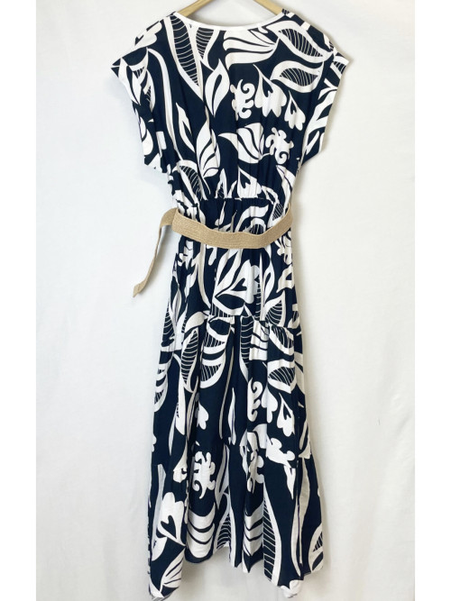 Robe décolleté cache-cœur longueur midi