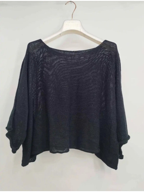 Pull fin court et large à manches kimono