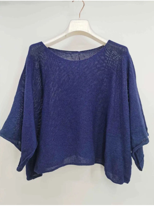 Pull fin court et large à manches kimono