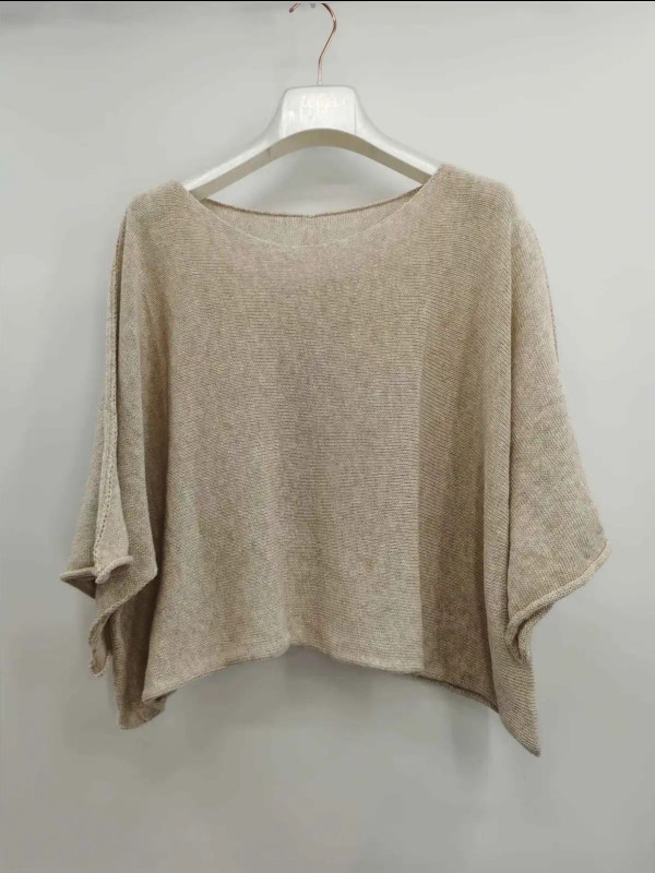 Pull fin court et large à manches kimono