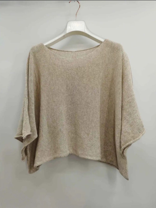 Pull fin court et large à manches kimono