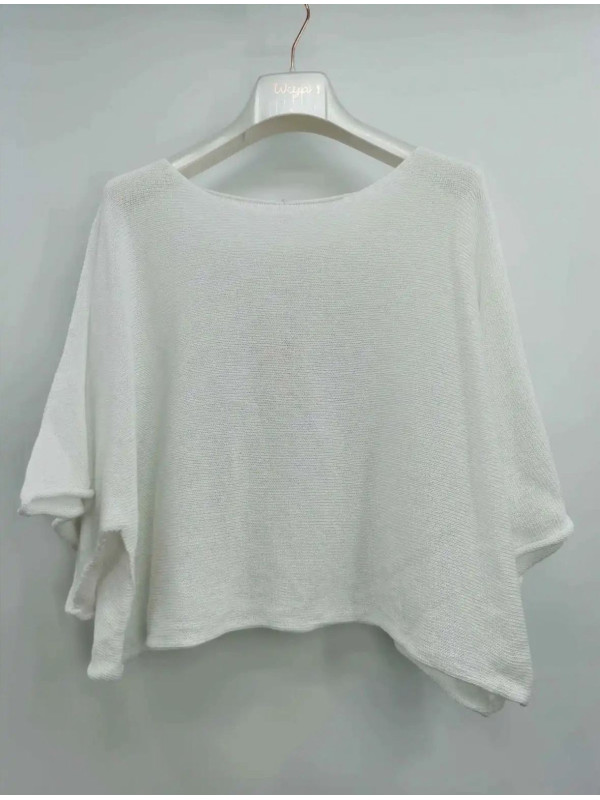 Pull fin court et large à manches kimono