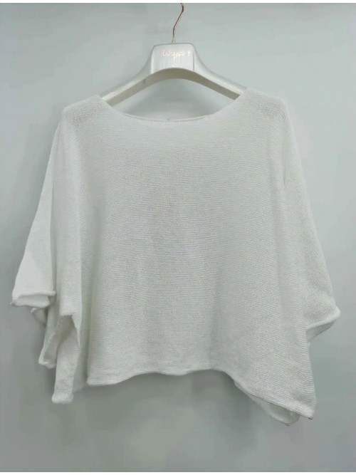 Pull fin court et large à manches kimono