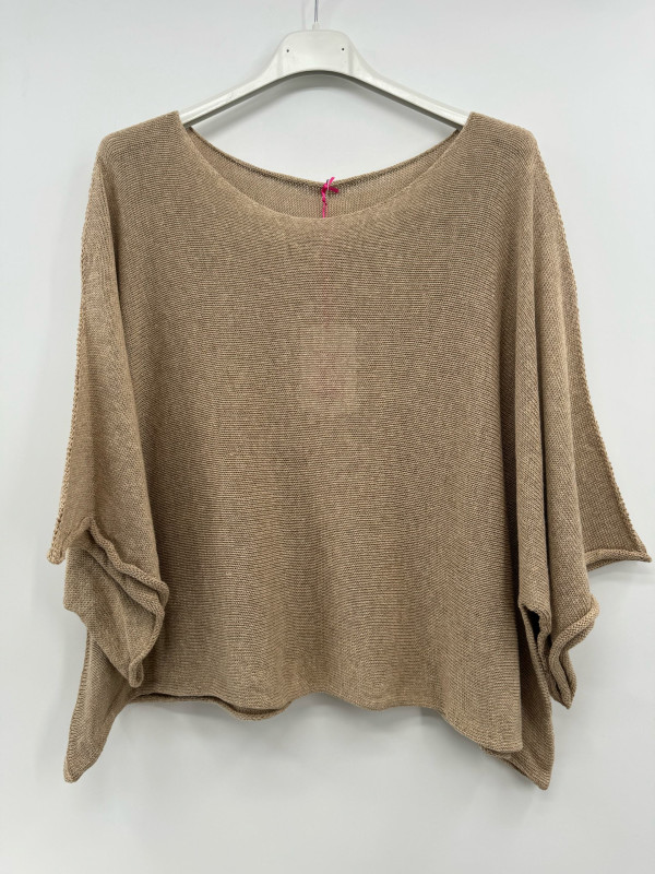 Pull fin court et large à manches kimono