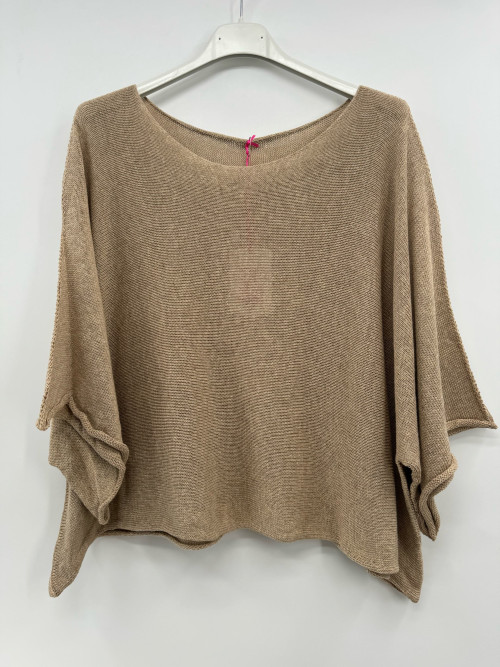 Pull fin court et large à manches kimono