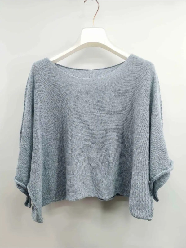 Pull fin court et large à manches kimono